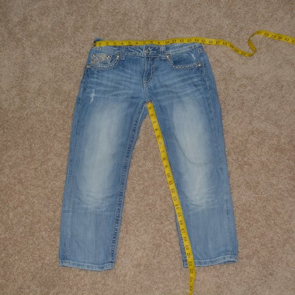 MISS ME Cuffed Capri Jeans Size 28 - Picture 3 of 8